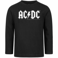 AC/DC (Logo) - Kinder Longsleeve - schwarz - weiß -...