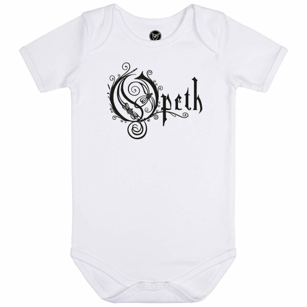 Opeth (Logo) - Baby bodysuit, white, black, 68/74