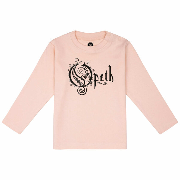 Opeth (Logo) - Baby longsleeve, pale pink, black, 56/62