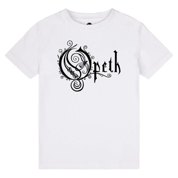 Opeth (Logo) - Kinder T-Shirt, weiß, schwarz, 92