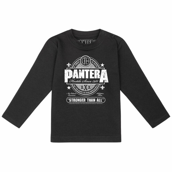 Pantera (Stronger Than All) - Baby Longsleeve, schwarz, weiß, 80/86