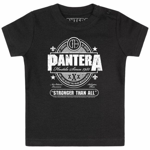 Pantera (Stronger Than All) - Baby T-Shirt, schwarz, weiß, 56/62