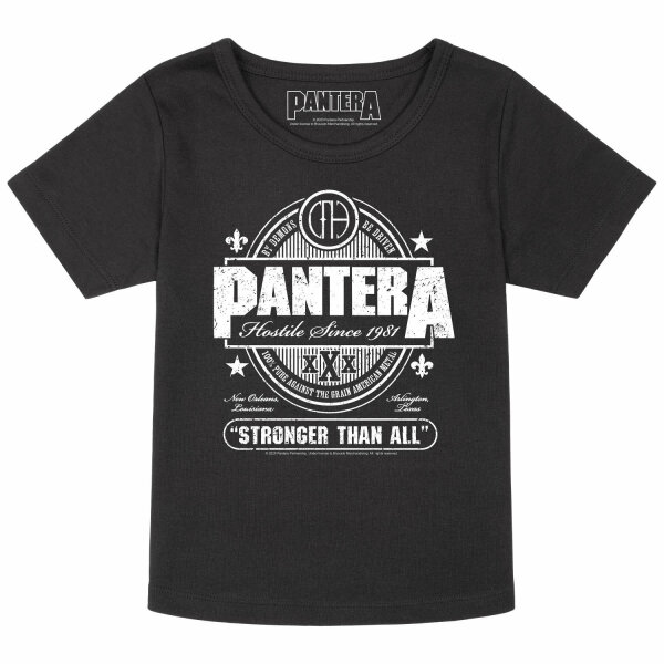 Pantera (Stronger Than All) - Girly Shirt, schwarz, weiß, 128