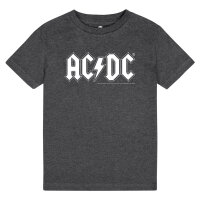 AC/DC (Logo) - Kinder T-Shirt, charcoal, weiß, 140