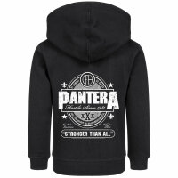 Pantera (Stronger Than All) - Kids zip-hoody, black, white, 152