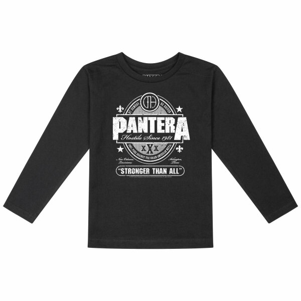 Pantera (Stronger Than All) - Kids longsleeve, black, white, 140