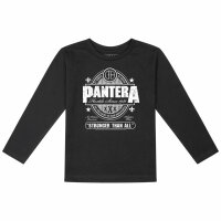 Pantera (Stronger Than All) - Kinder Longsleeve, schwarz, weiß, 152