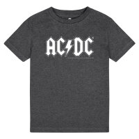 AC/DC (Logo) - Kinder T-Shirt, charcoal, weiß, 152