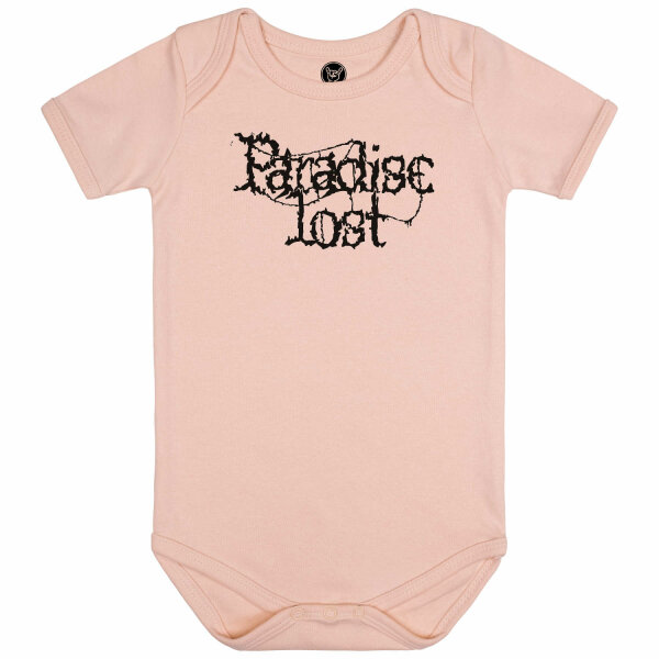 Paradise Lost (Logo) - Baby bodysuit, pale pink, black, 56/62