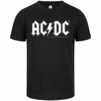 AC/DC (Logo) - Kinder T-Shirt - schwarz - weiß - 104