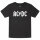 AC/DC (Logo) - Kinder T-Shirt, schwarz, weiß, 140