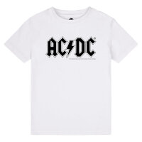 AC/DC (Logo) - Kinder T-Shirt, weiß, schwarz, 104