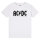 AC/DC (Logo) - Kinder T-Shirt, weiß, schwarz, 128