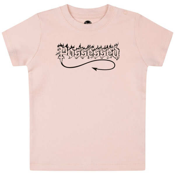 Possessed (Logo) - Baby t-shirt, pale pink, black, 56/62