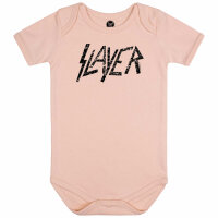 Slayer (Logo) - Baby bodysuit - pale pink - black - 56/62