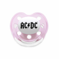 AC/DC (Logo) - Soother - pale pink - black - Size 2
