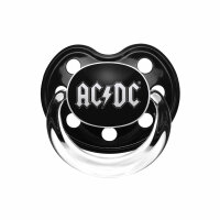 AC/DC (Logo) - Soother - black - white - Size 1