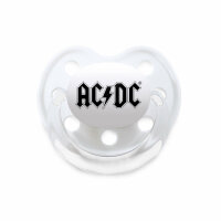 AC/DC (Logo) - Schnuller - weiß - schwarz -...