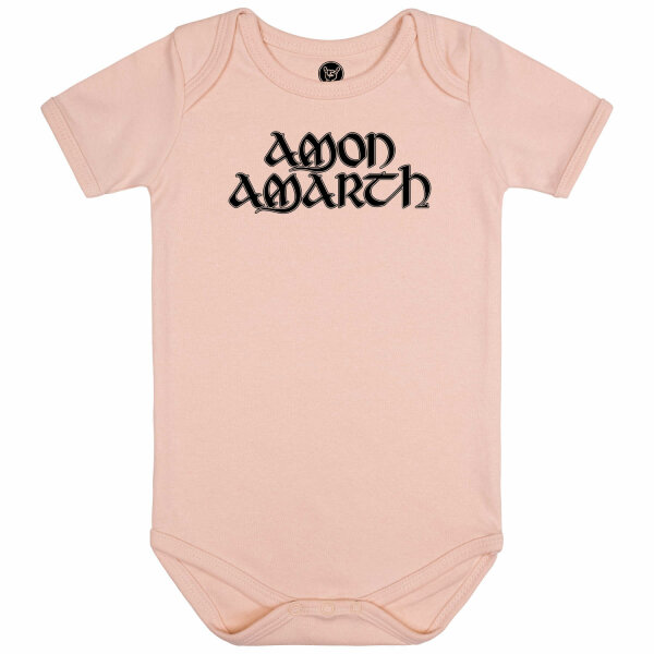 Amon Amarth (Logo) - Baby Body, hellrosa, schwarz, 56/62