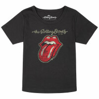 Rolling Stones (Classic Tongue) - Girly Shirt, schwarz, mehrfarbig, 104