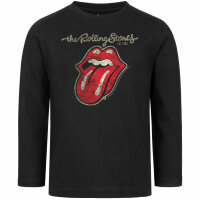 Rolling Stones (Classic Tongue) - Kids longsleeve, black, multicolour, 104