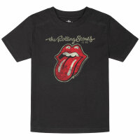 Rolling Stones (Classic Tongue) - Kinder T-Shirt, schwarz, mehrfarbig, 140