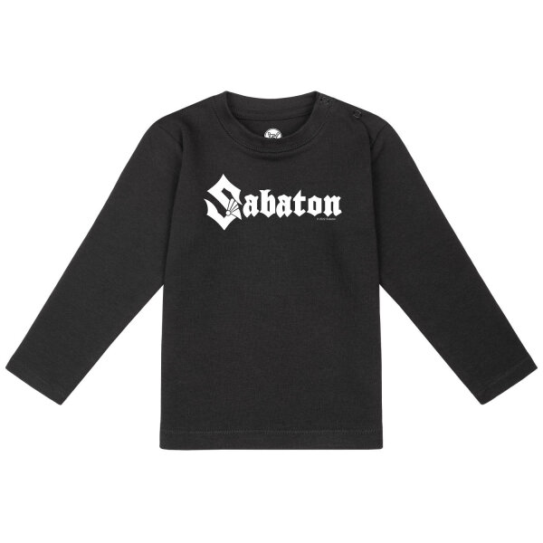 Sabaton (Logo) - Baby longsleeve, black, white, 56/62