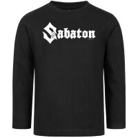 Sabaton (Logo) - Kinder Longsleeve, schwarz, weiß, 116