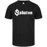 Sabaton (Logo) - Kinder T-Shirt - schwarz - weiß - 164