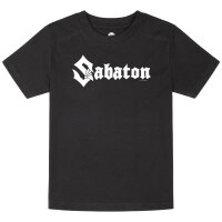 Sabaton (Logo) - Kinder T-Shirt, schwarz, weiß, 164