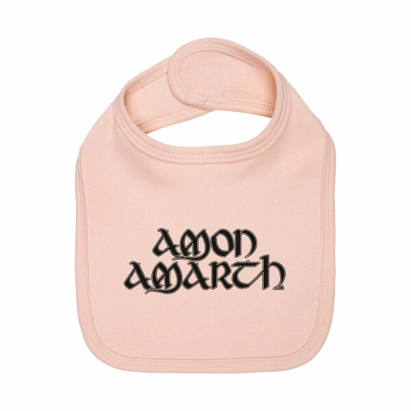 Amon Amarth (Logo) - Baby bib, pale pink, black, one size
