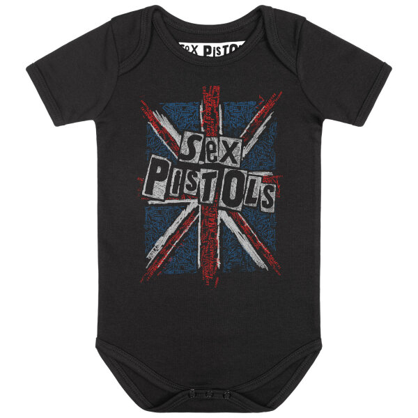 Sex Pistols (Union Jack) - Baby bodysuit, black, multicolour, 56/62