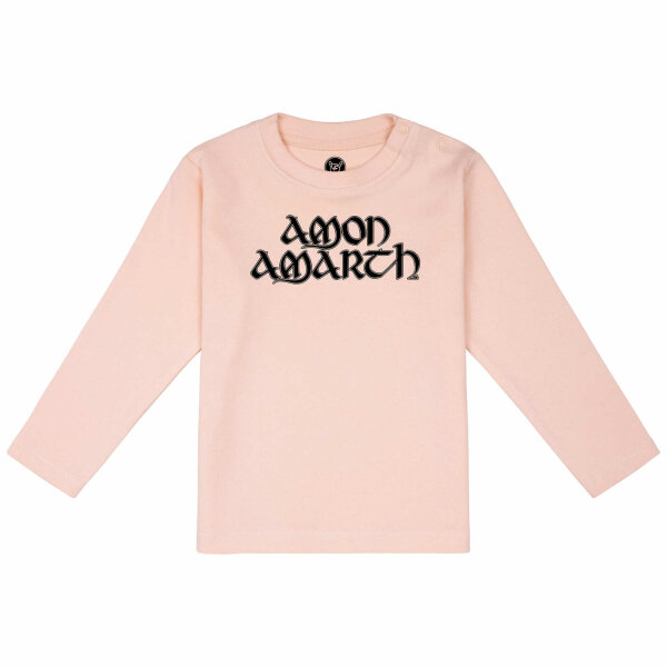 Amon Amarth (Logo) - Baby longsleeve, pale pink, black, 68/74