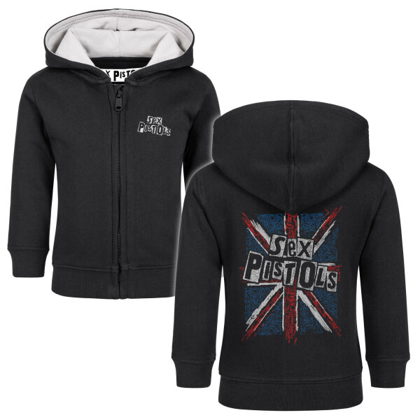 Sex Pistols (Union Jack) - Baby zip-hoody, black, multicolour, 80/86