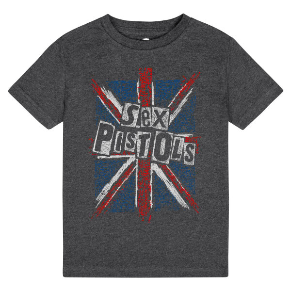 Sex Pistols (Union Jack) - Kinder T-Shirt, charcoal, mehrfarbig, 116