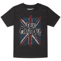 Sex Pistols (Union Jack) - Kinder T-Shirt, schwarz, mehrfarbig, 140