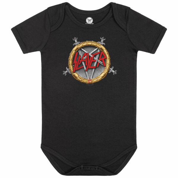Slayer (Pentagram) - Baby bodysuit, black, multicolour, 56/62