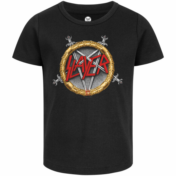 Slayer (Pentagram) - Girly Shirt, schwarz, mehrfarbig, 116