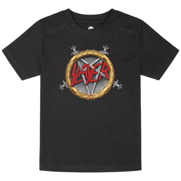 Slayer (Pentagram) - Kinder T-Shirt, schwarz, mehrfarbig, 104