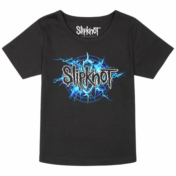 Slipknot (Electric Blue) - Girly Shirt, schwarz, mehrfarbig, 116