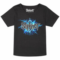 Slipknot (Electric Blue) - Girly Shirt, schwarz, mehrfarbig, 116