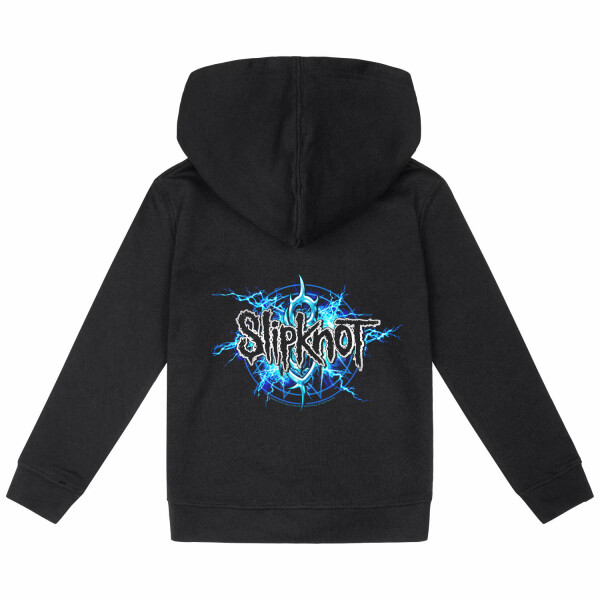 Slipknot (Electric Blue) - Kids zip-hoody, black, multicolour, 140