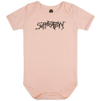 Suffocation (Logo) - Baby Body, hellrosa, schwarz, 68/74