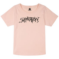 Suffocation (Logo) - Girly Shirt, hellrosa, schwarz, 104