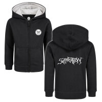 Suffocation (Logo) - Kids zip-hoody, black, white, 104