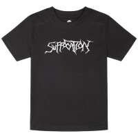 Suffocation (Logo) - Kinder T-Shirt, schwarz, weiß, 104