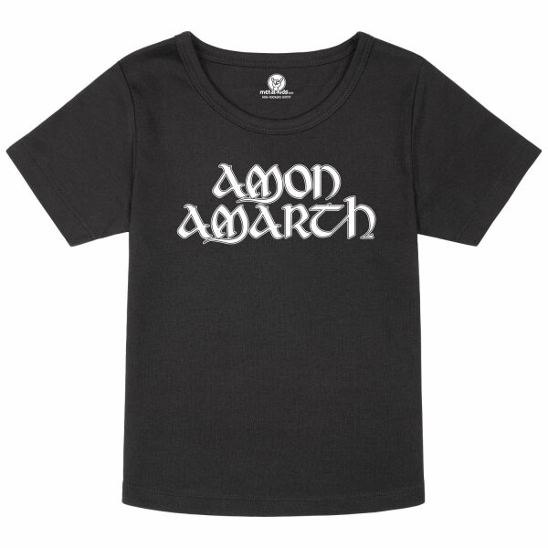 Amon Amarth (Logo) - Girly Shirt, schwarz, weiß, 152