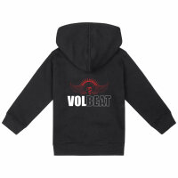 Volbeat (SkullWing) - Baby zip-hoody, black, red/white, 68/74