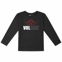 Volbeat (SkullWing) - Kinder Longsleeve, schwarz, rot/weiß, 104
