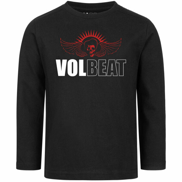 Volbeat (SkullWing) - Kinder Longsleeve, schwarz, rot/weiß, 152